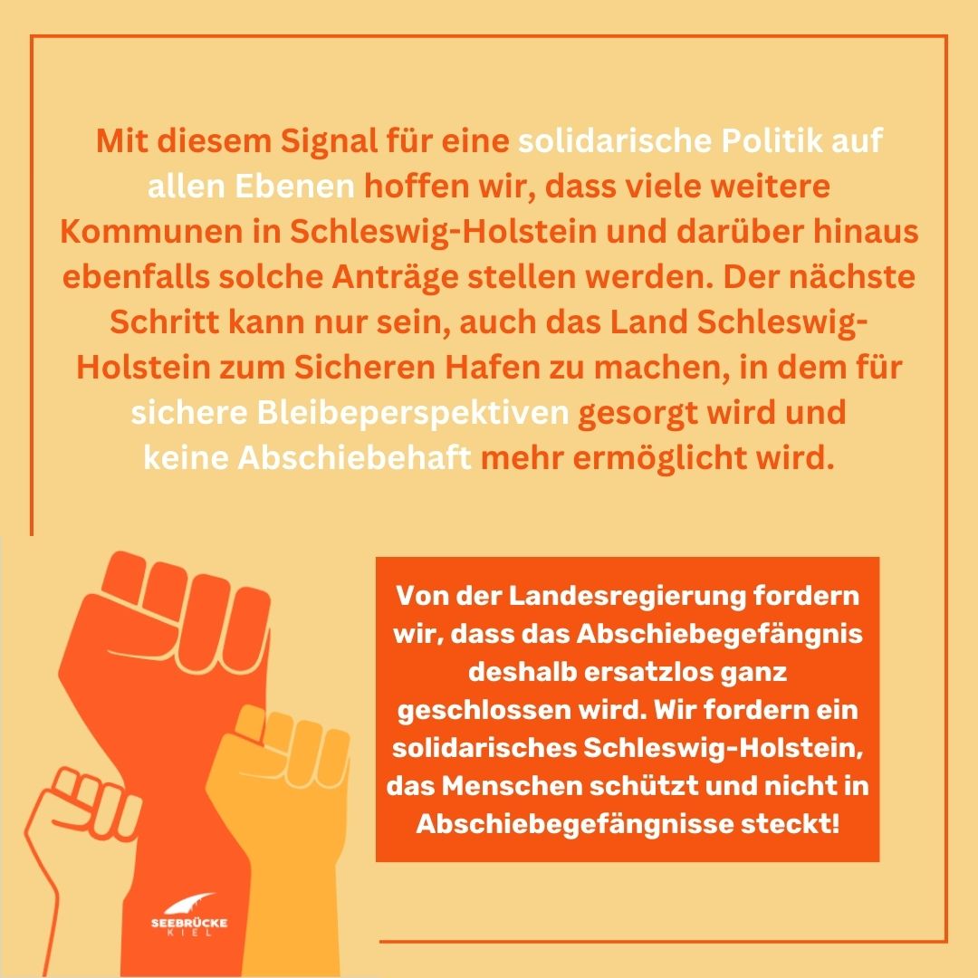 Am Donnerstag, den 21. März 2024 hat #Kiel gezeigt, was es heißt ein #SichererHafen zu sein & dass eine solidarische Politik von unten möglich ist! 
In der Kieler Ratsversammlung wurde ein Antrag verabschiedet...  #StopDeportation #DefendSolidarity 1/11