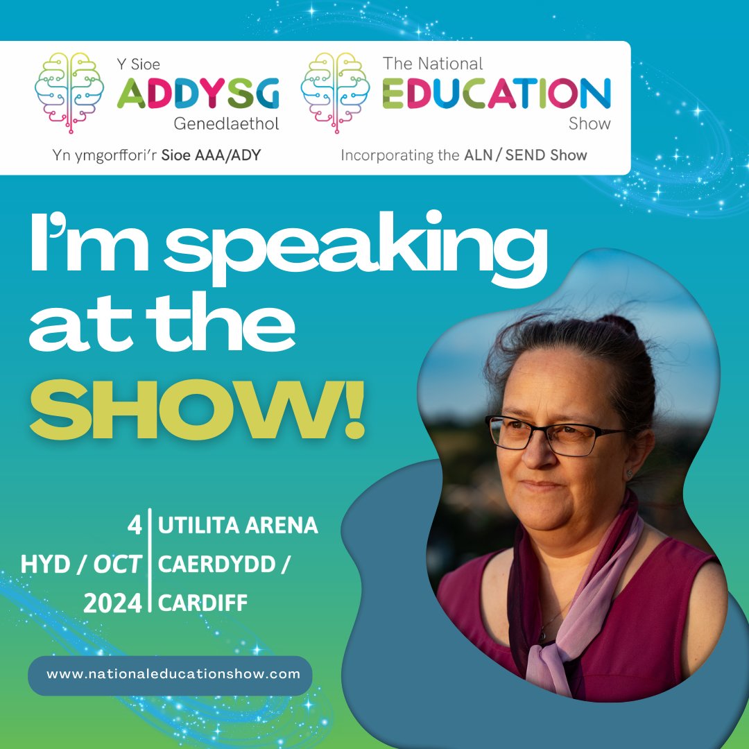 Well, it might be a little way away but I'll be speaking at the National Education Show on 4th October in Cardiff, have you got your tickets? @SendcoSolutions @nationaledshow #SENCO