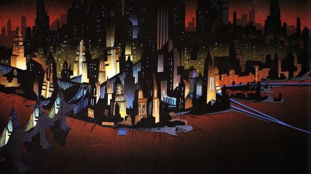 The extraordinary backgrounds featured in 'Batman: The Animated Series' (1992)