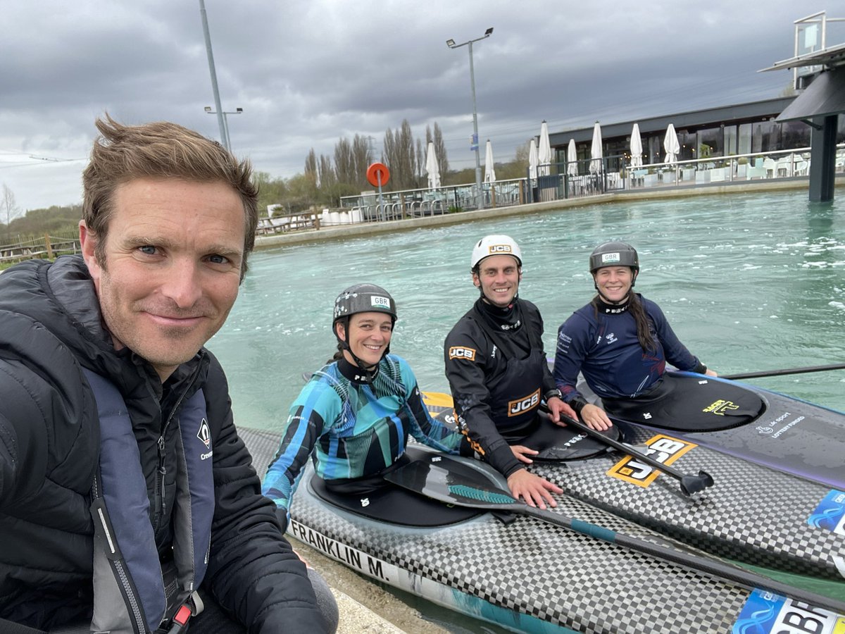 Very cool to get the band back together for some playful challenges yesterday. Petition for a Kayak Cross race in Slalom Canoes drafted 📝😎