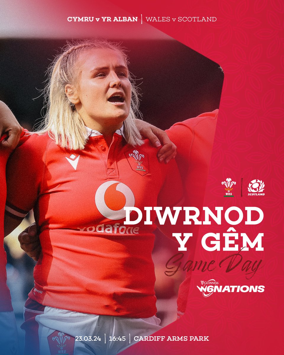 Welsh Rugby Union 🏴 (@welshrugbyunion) on Twitter photo Game Day! 👊🏻
🏴 Cymru v Yr Alban 🏴
⏰ 16:45 KO
📆 23.03.2024
📍Cardiff Arms Park
🎟️ Link in bio
#HerStory | #GuinnessW6N | <a href="/Scotlandteam/">Scottish Rugby</a> | <a href="/Womens6Nations/">Guinness Women's Six Nations</a> Game Day! 👊🏻
🏴 Cymru v Yr Alban 🏴
⏰ 16:45 KO
📆 23.03.2024
📍Cardiff Arms Park
🎟️ Link in bio
#HerStory | #GuinnessW6N | <a href="/Scotlandteam/">Scottish Rugby</a> | <a href="/Womens6Nations/">Guinness Women's Six Nations</a>