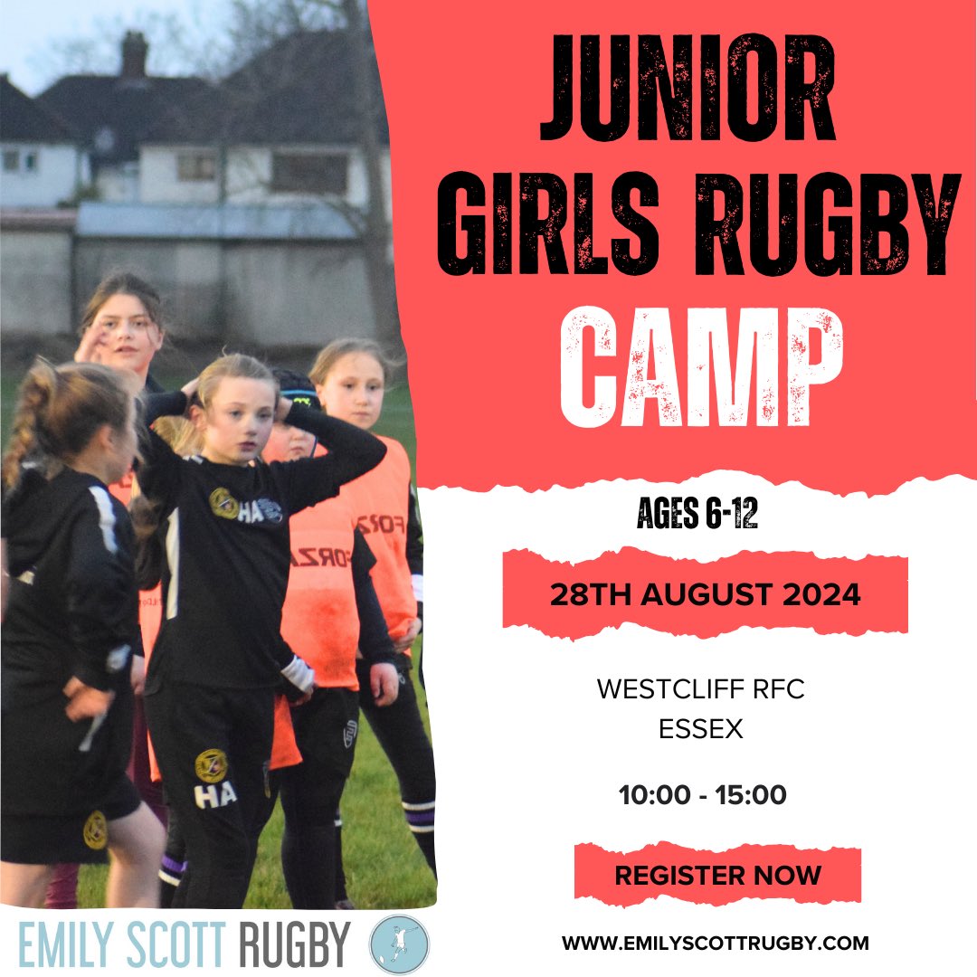𝐃𝐢𝐝 𝐬𝐨𝐦𝐞𝐨𝐧𝐞 𝐬𝐚𝐲 𝐚𝐧𝐨𝐭𝐡𝐞𝐫 𝐜𝐚𝐦𝐩?

Join us for our first ever Junior Girls Summer Camp!

Coached by Harlequins and England rugby player Emily Scott, who also went on to represent Team GB in the 2016 Rio Olympics and Team England in the Commonwealth Games.