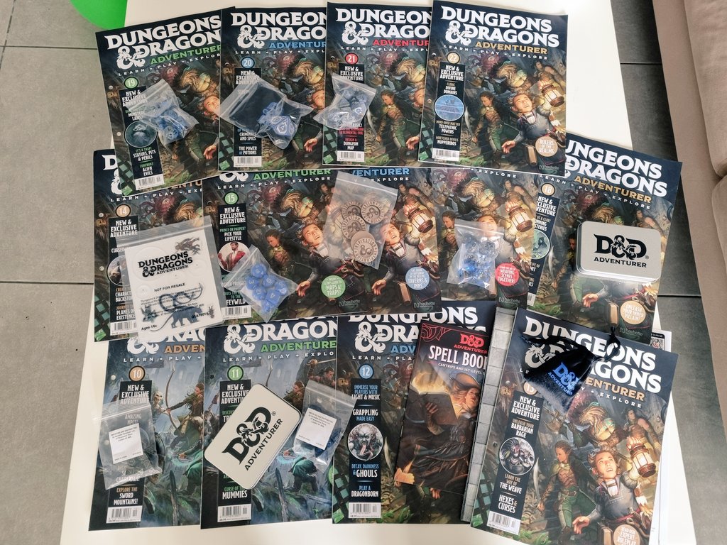 Issues 11-22 just made it. Soon I'll have more dice than Moran! It's also quite wild and heartening to see my name as the designer on some of these. Many of yours are here too <a href="/richgreen01/">Richard Green</a> !