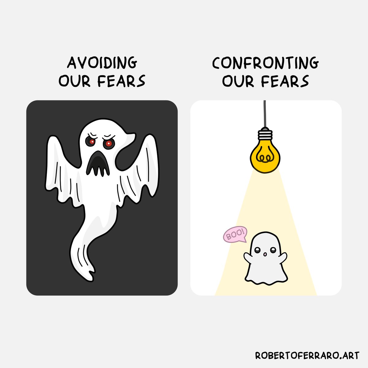 “The common way to deal with fear is to hide from it and trying to think of something else. But this is probably the worst technique of all. Fear grows by not being looked at.” Jonas Salzgeber