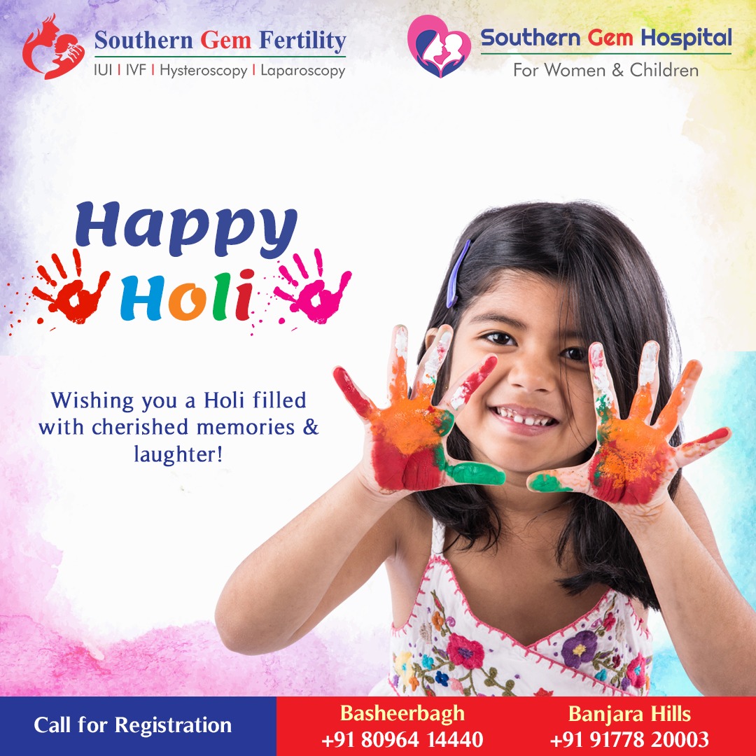 Color your world with joy and laughter this Holi!
HappyHoli

For more details - southerngem.in

#Holi #laparoscopy #infertilitysupport #SouthernGemHospital
#Hyderabad #offer #infertility #ivf #pcod #icsi #recurrentmiscarriage #fertility #womensday #womenempowerment