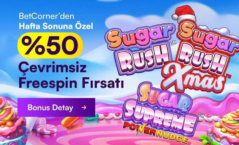 📢BetCorner'dan Hafta Sonuna Özel %50 Çevrimsiz FreeSpin Fırsatı!

🎁Minimum 100₺ Maksimum 500₺ Yatırımınıza Özel

➡️Tamamen Çevrimsiz Şartsız Efsane Fırsat

⭐️Sugar Rush , Sugar Rush Xmas , Sugar Supreme PowerNudge oyunların'da geçerli 

⚙️ GÜNCEL GİRİŞ heylink.me/betcorner/