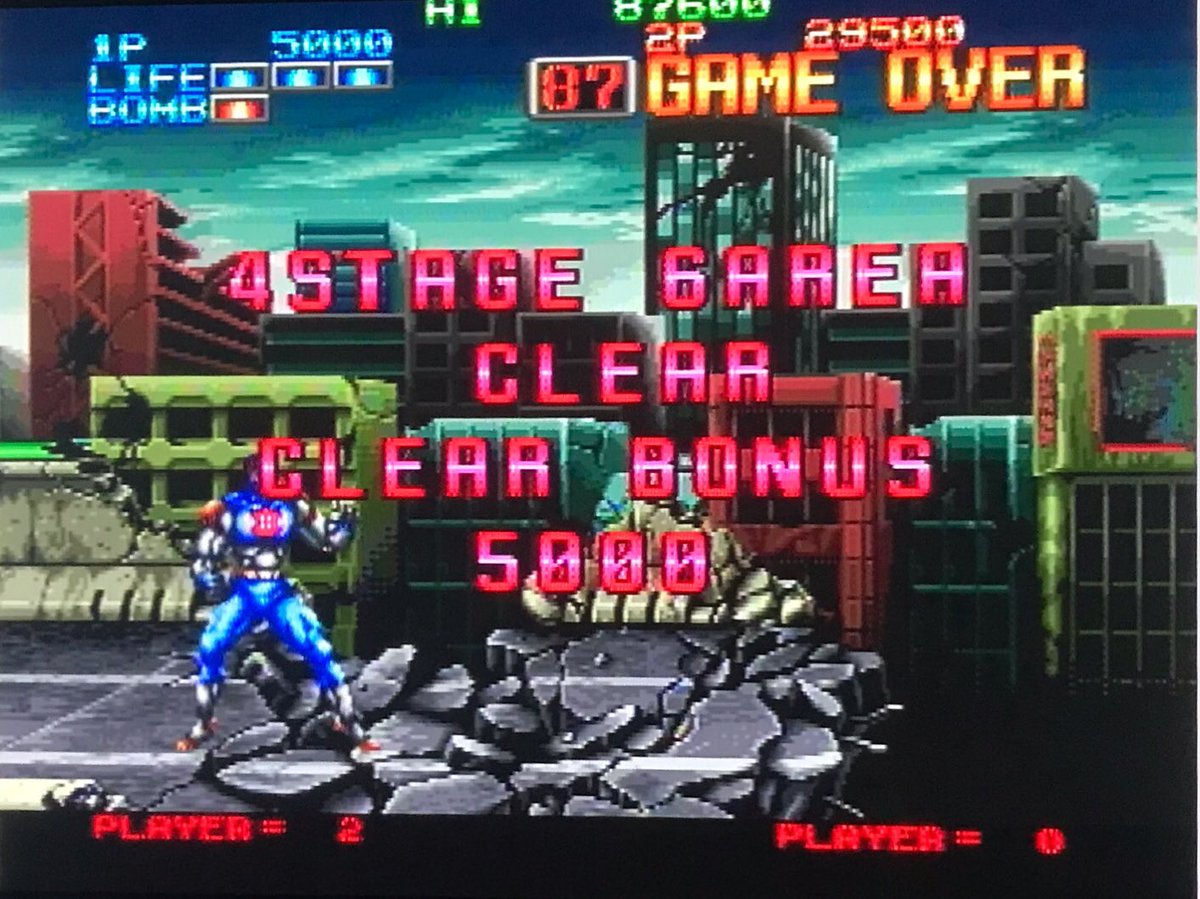 sekiro_51's tweet photo. NEO GEO AES エイトマン🕹
①クレジット尽きてGAME OVER😱ゴリ押しCONTINUEでは通用しない😓
②巨大サイバー高笑い😅悔しいので修練あるのみ😤
③最初からリトライ💪道中のボス戦をちゃんと攻略した結果クレジット温存に成功👍
④ついにクリア🙌
#ネオジオ #NEOGEO #SNK
#8マン #8man #Eightman https://t.co/FK72aIgxqt