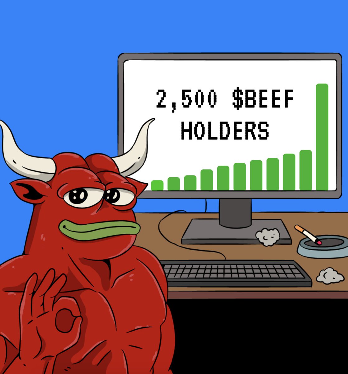 BeefSOL's tweet photo. $BEEF HAS REACHED 2,500 HOLDERS IN 8 HOURS 

$2M MCAP IS JUST THE BEGINNING https://t.co/32My2Yj0sF