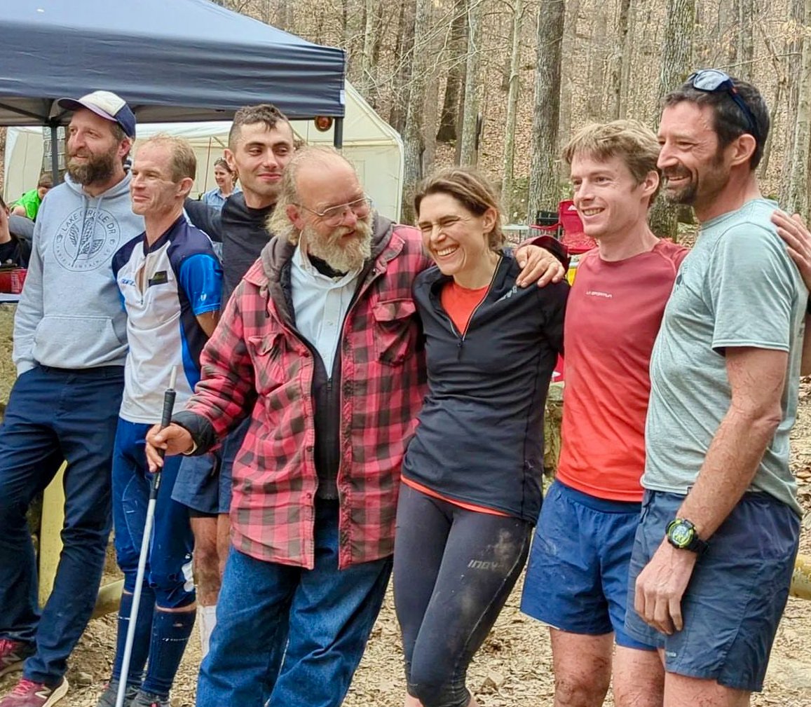 The 2024 Barkley Marathons finishers. I love this photo, highlighting what a phenomenal achievement it is for Jasmin Paris - the first woman to complete since the race began in 1986. LEGEND! 🔥 #bm100 #smalleuropeanwoman