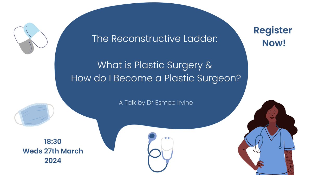 uomplastics's tweet image. Interested in pursuing plastics as a career? 
Want to find out more about how to build a portfolio in plastics? 
This Wednesday, Dr. Esmee Irvine joins us to share her own experience in plastics and more about plastic surgery as a career.

forms.gle/hxmuSF2cdoZcuM…