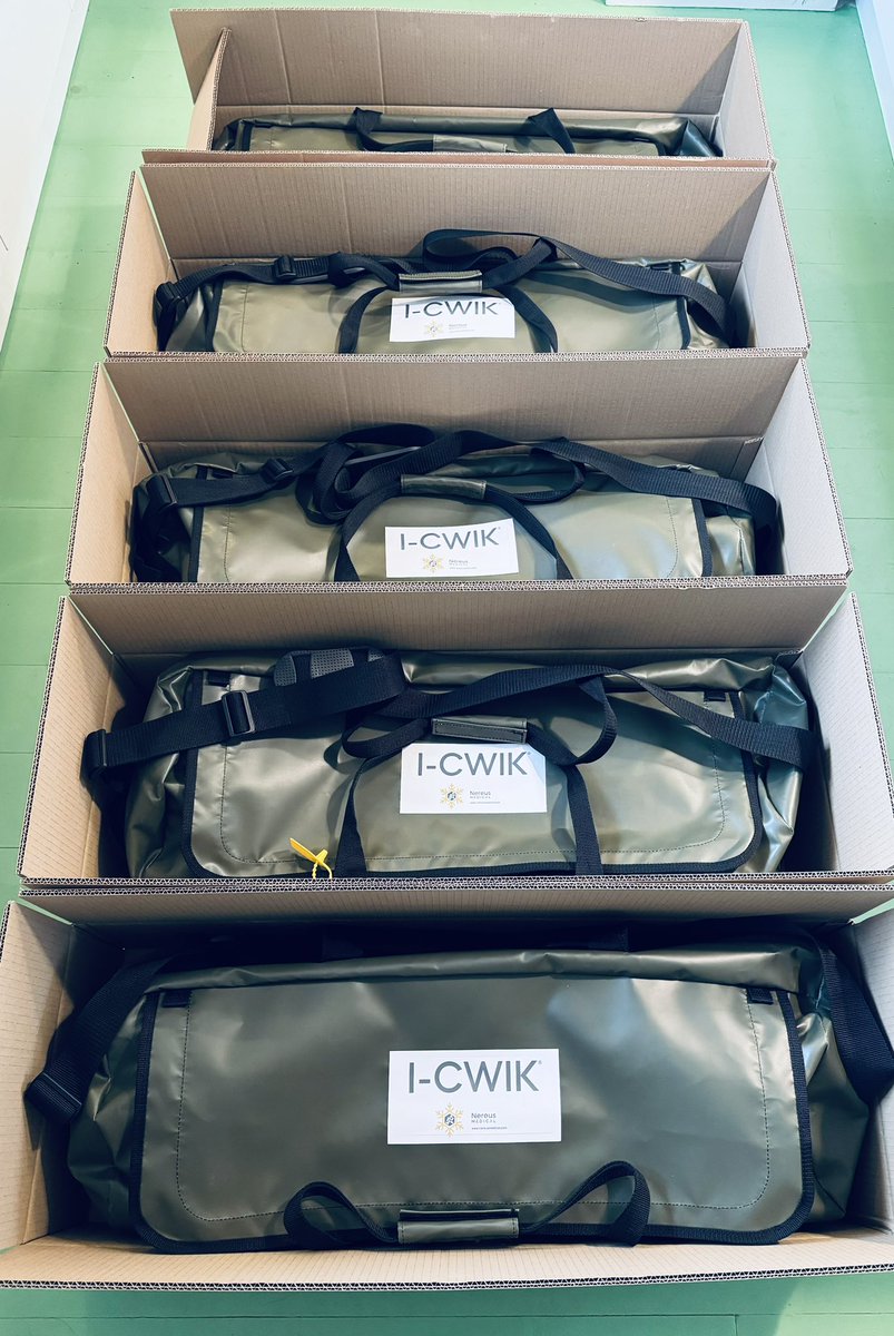 NereusMedical's tweet photo. Another batch of I- CWIK’s boxed and prepared for despatch to a Military Customer 📦✅
Exertional Heat Stroke 🥵 = Cold water immersion💧🧊
#coolfirsttransportsecond
@MadeinBritainGB 🇬🇧 https://t.co/SI3C0hwX43