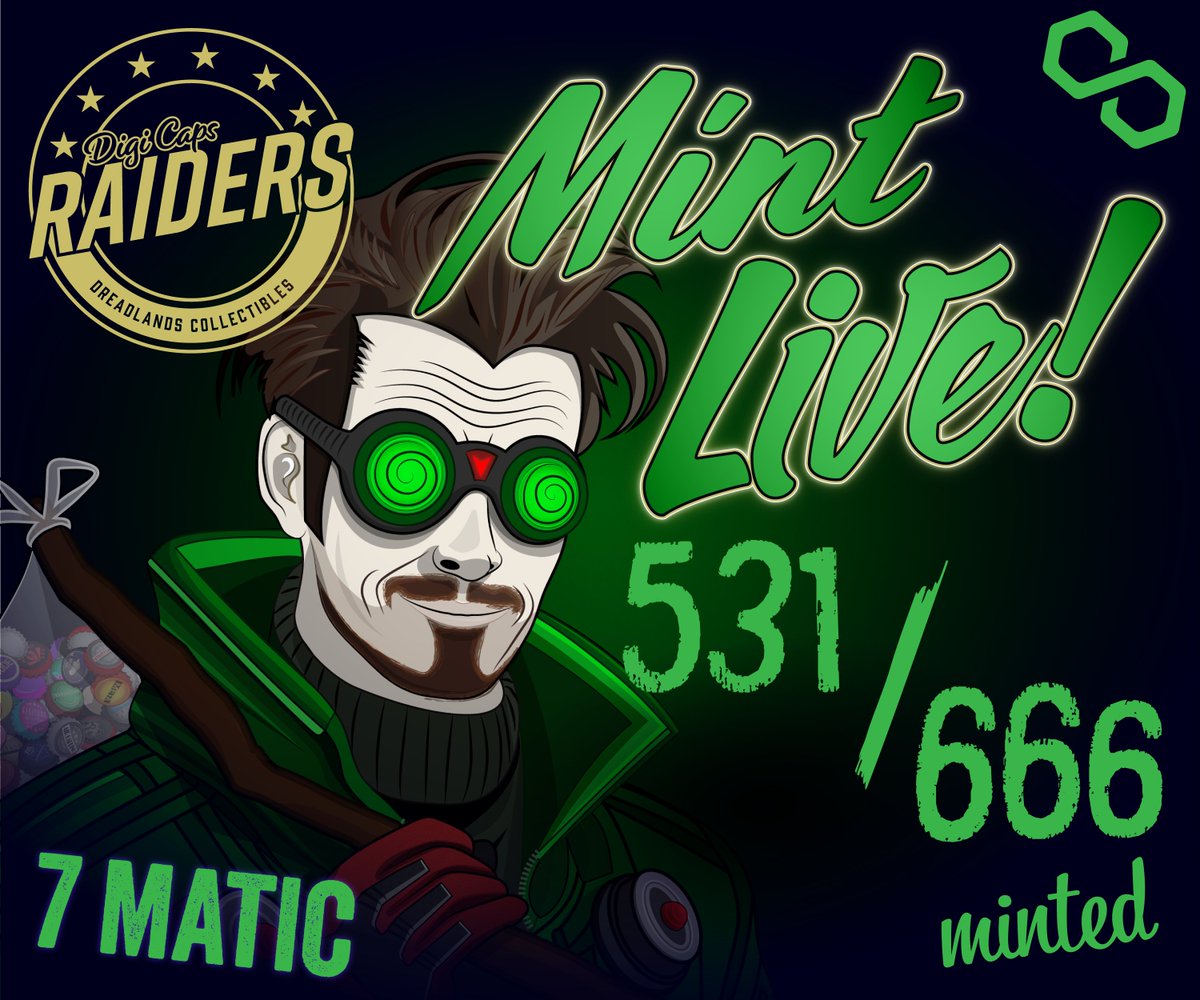 Happy Weekend Guys! 🔅☕

As you can see we are nearing the end of the Phase 2 Raiders Mint!

With only 135 left, i can tell you...

🚨‼️ Within the next 35 Raiders there are 2 super rare Lone Wanderers to be found ‼️🚨

Next week, I will announce a date for Tribe War 2!
#NFTs