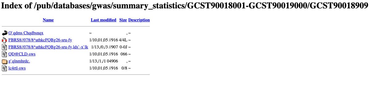 PSA: If you use Chrome on Mac and have recently noticed odd characters on sites without styling (e.g. the directory index page on GWAS Catalog) there is a bug with Chrome's default font. You can fix it by switching the default font to Times New Roman in Settings>Customize fonts.