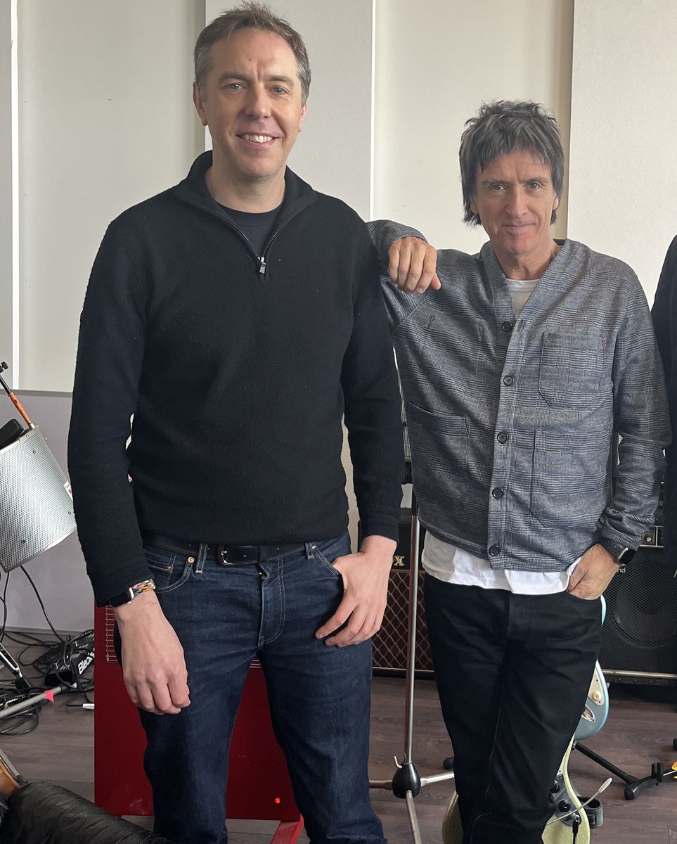 I rarely get fanboy pics with people I interview but I made an exception for Johnny Marr