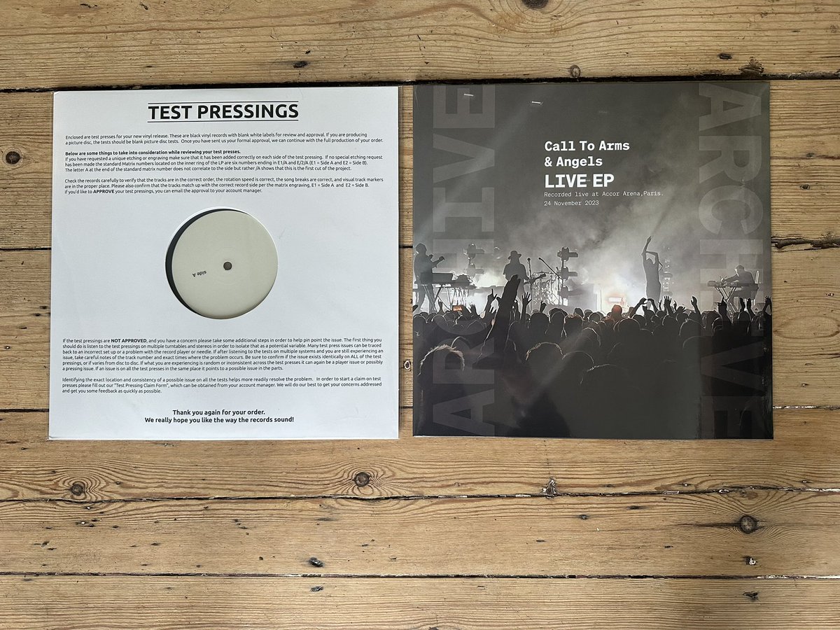 Seeing as our new CTAAA Live EP is out, we are giving away two very rare Test Pressing Copies of the EP!! & some standard copies on our patreon page! Join up today to be in with a chance to win! Plus also gain access to exclusive content - sign up today patreon.com/archiveofficial