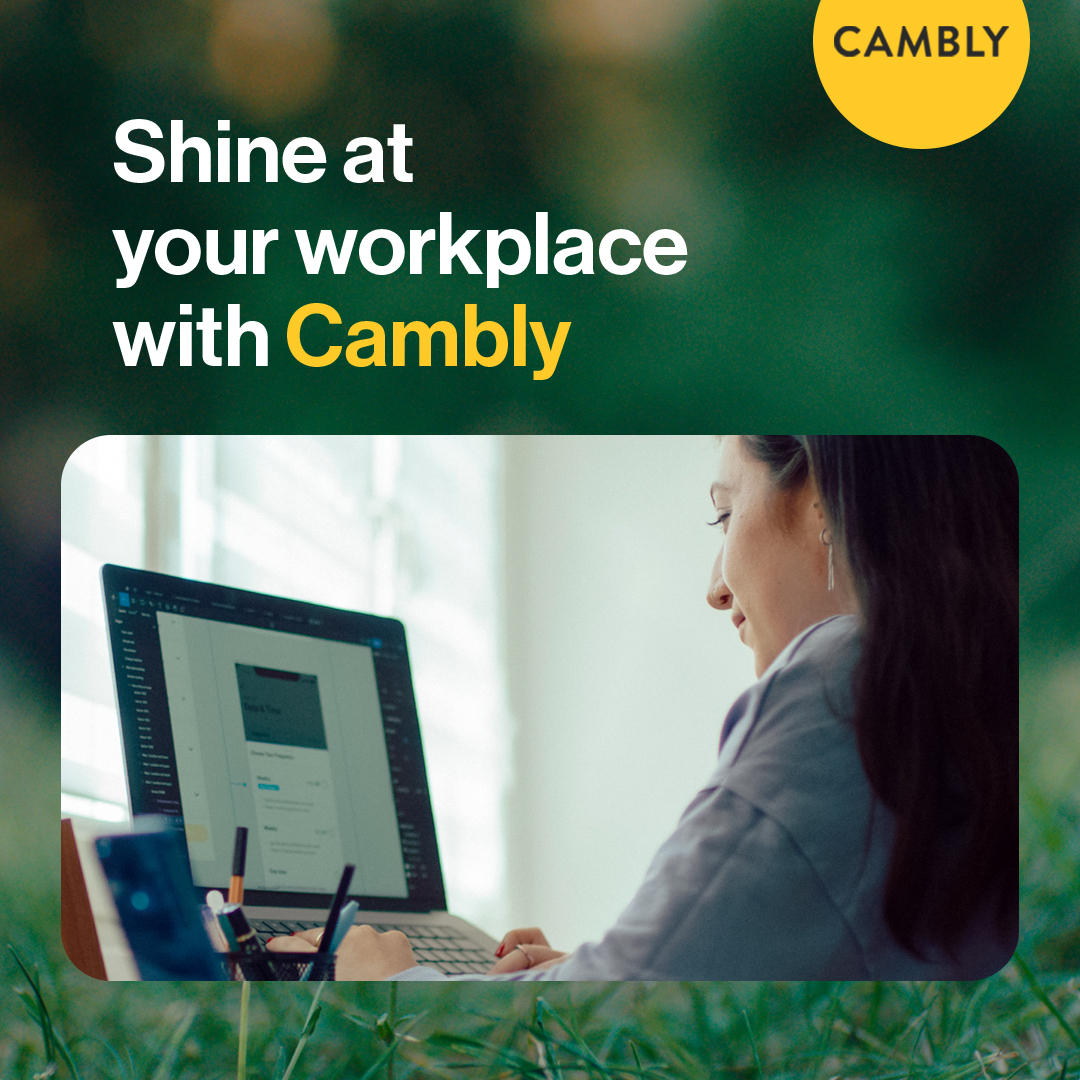 CamblyIndia's tweet image. Speak English with confidence and impress at work! Cambly can help you achieve your career goals.

#LearnEnglish #VirtualTutor #Cambly #CamblyClasses #CamblyGroupClasses #CamblyPrivateLessons #EnglishLearning #EnglishClasses #EnglishLessons #EnglishApp