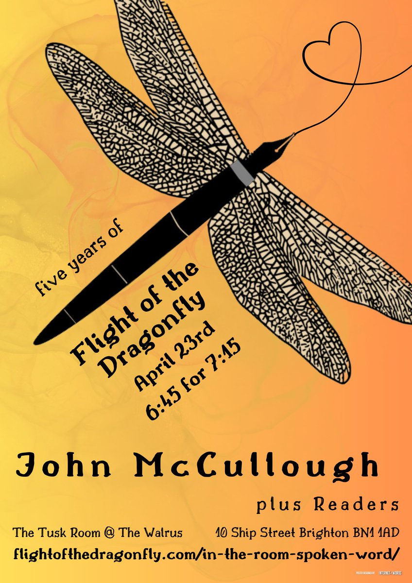 Join us to celebrate our 5th birthday on Tuesday 23rd April in The Tusk Room at The Walrus. Our very special guest will be John McCullough. Tickets are available at trybooking.com/uk/DHPW