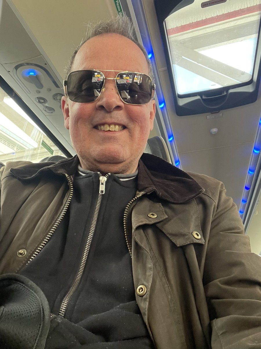 On my way to Sheffield, Sheffield in South Yorkshire for an exhibition a live spoken word performance tonight and live streaming the one hour newspaper review tomorrow with Human League Heaven 17 King of Synth Pop @martynware at @ColesCorner3