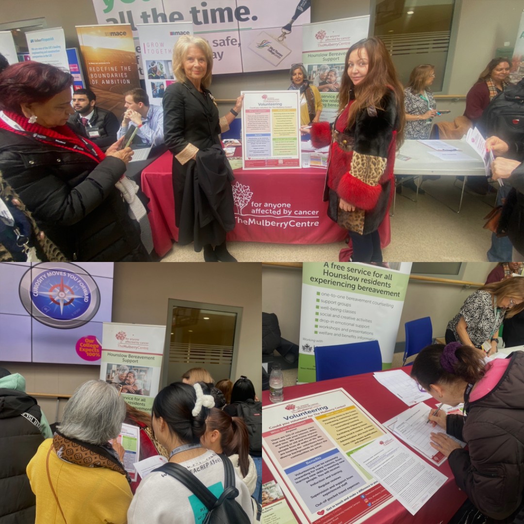 Exciting day at West Thames College Aspire Careers fair! The Mulberry Centre team were busy with students interested in finding out more about volunteering for us, and a special visit from Deputy Lieutenant Rosi Prescott! #VolunteerRecruitment #MulberryCentre #CommunityEngagement