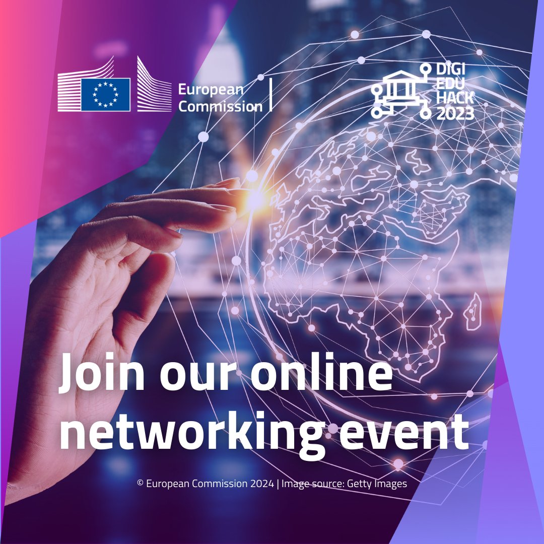 📢 #DigiEduHack Networking Event💡April 4th, 16.30-18.00 CET. Learn more about the European #DigitalEducationHub opportunities, #network with Hub members & share your #hackathon stories. Register ➡️ ec.europa.eu/eusurvey/runne…