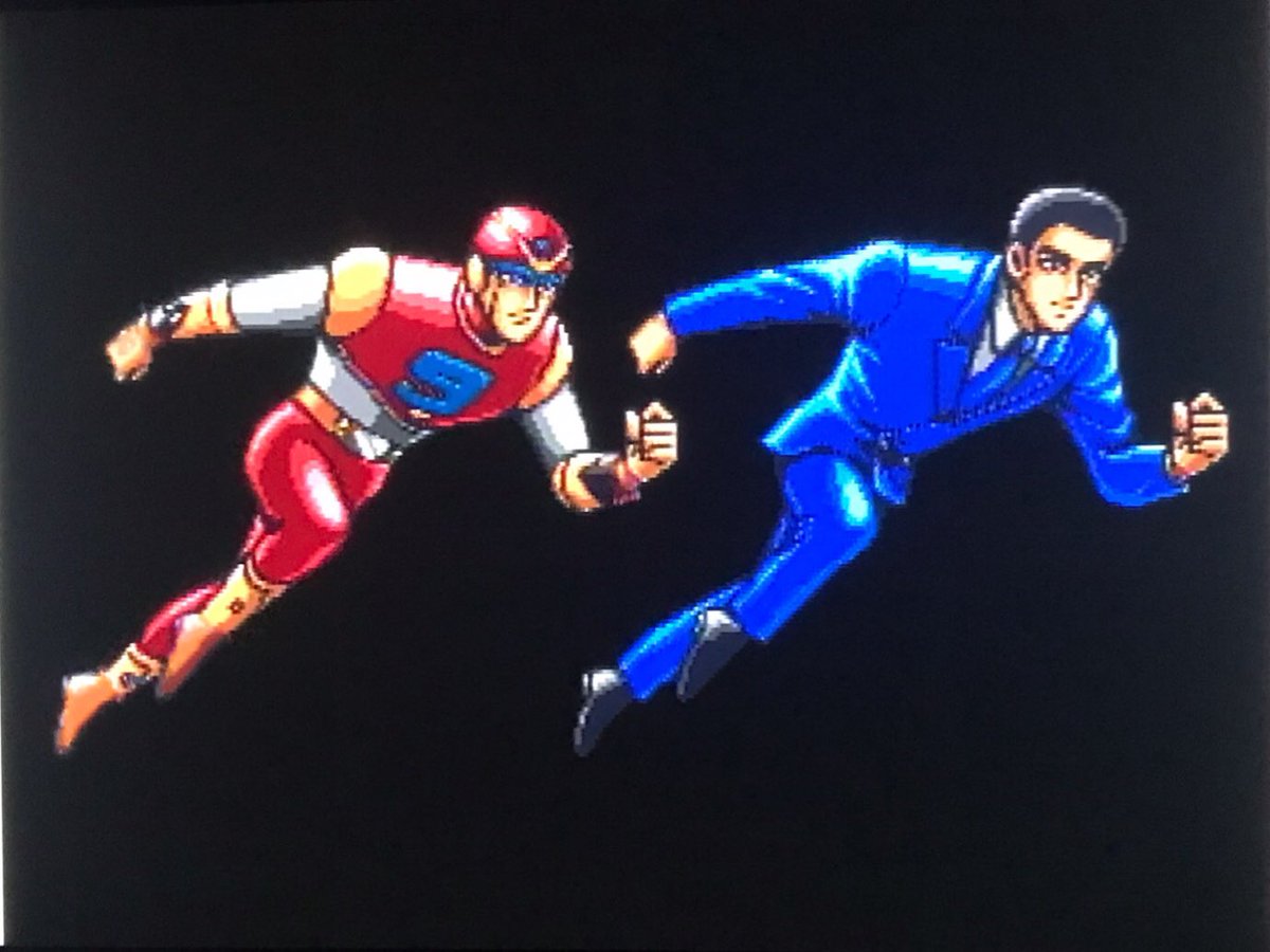 sekiro_51's tweet photo. NEO GEO AES エイトマン🕹
①戦い終わって8マンは東八郎に🎱
②9マン😅は谷ケンに戻る👔
③箱絵にもなってる森気桜先生の手による8マンかっこよ✨
④そしてスタッフロール👍
難易度EASYですがクリア可能な初期ネオジオにしては遊びやすい一作😁
#ネオジオ #NEOGEO #SNK
#8マン #8man #Eightman https://t.co/mZUFTlRNfN