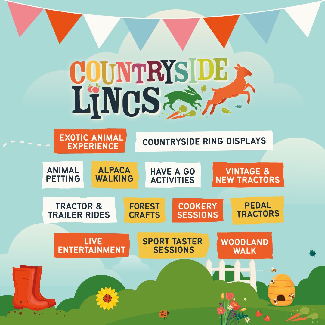 Get ready for a day of fun at Countryside Lincs on Sunday 14th April! 🐑 There's something for everyone to enjoy! Open 10am-4pm with plenty of free activities, advance tickets are selling fast! Book now🌻 lincolnshireshowground.co.uk/countryside-li… #CountrysideLincs24