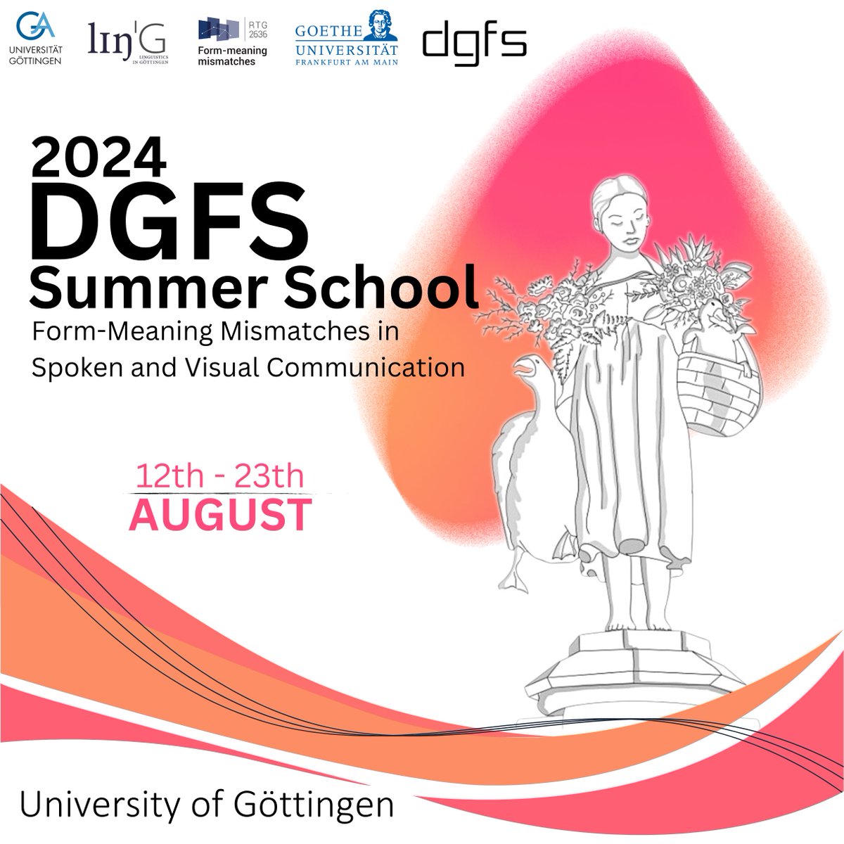 We are delighted to announce that the DGfS Summer School 2024 will take place at the University of Göttingen on August 12-23.  (1/5)

<a href="/DGfS_eV/">DGfS</a> <a href="/uniGoettingen/">Uni Göttingen</a> 

#languages #ASL #linguistics #syntax #semantics