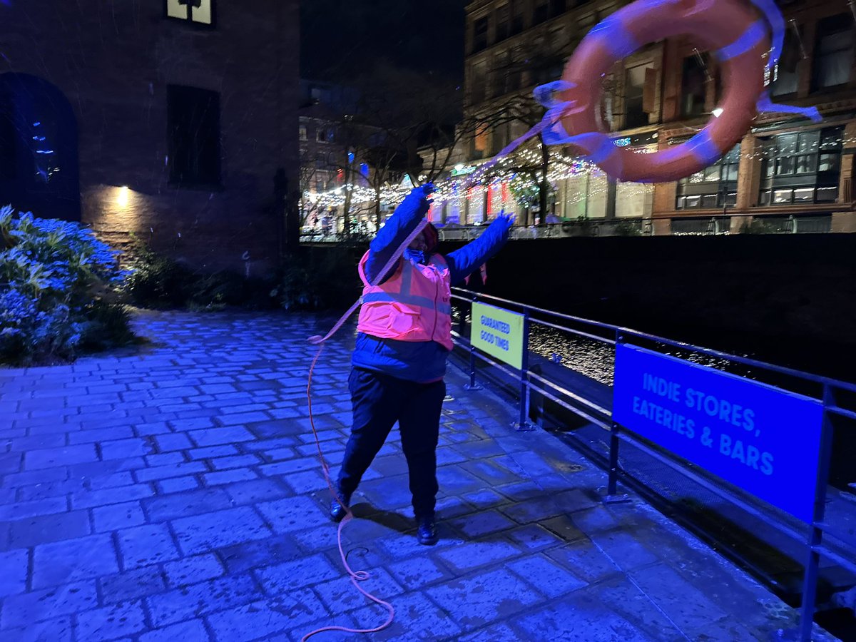 PropIdol3's tweet photo. A really cold and wet shift last night with the @LGBTfdn Village Angels (I had two coats on), but I got to do the water rescue training on the Canal side! You can now fall in on my shift! Thank you 🛟 https://t.co/zsAtArmD3n