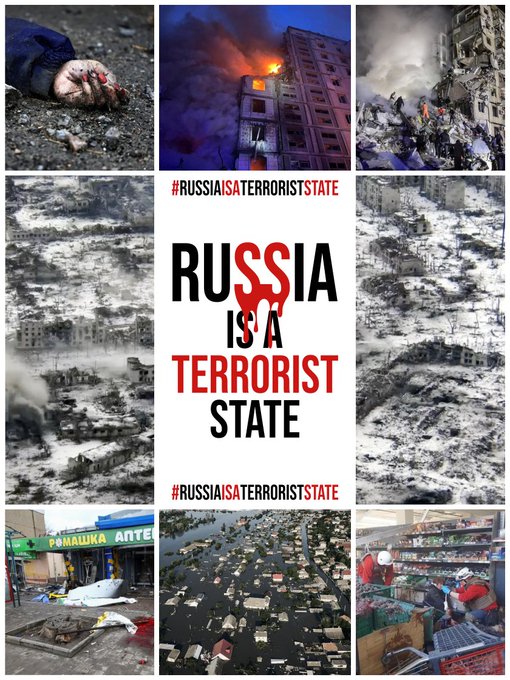 Stunflower3's tweet photo. @EmbassyofRussia Thursday and Friday this week, #NAZIRussia attacked Ukraine with the largest aerial terrorist assault in Ukraine's history. And now the world's largest terrorist state has itself been hit by a terrorist attack. Go fuck yourself, putin and #NAZIRuzzia. #RussiaIsATerroristState https://t.co/HpBs955HvK