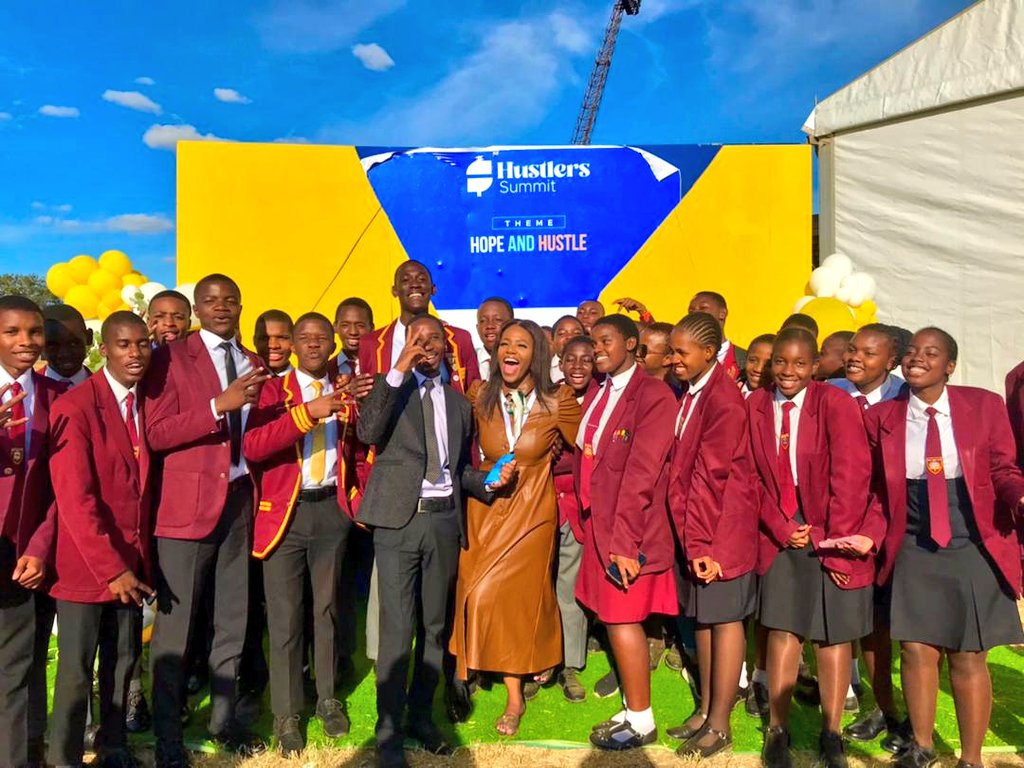 FoundersHighZw's tweet photo. The esteemed Founders High School Choir with the whole of Daily Thetha SABC1 tv presenter Nicolette Mashile...A good open mindset footing was laid to our learners https://t.co/IUB0UjuDlQ