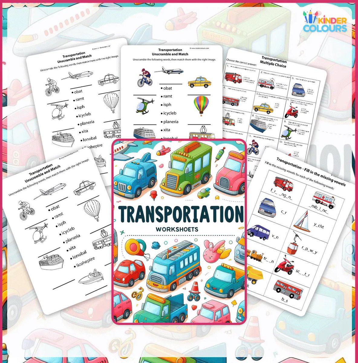 kinder_colours's tweet photo. Journey Explorers: Transportation Worksheet Collection

#WorksheetsForKids
#PreschoolLearning
#FirstGradeFun
#KindergartenWorksheets
#MathMastery

https://t.co/RUx6Zfui1s https://t.co/EiuCVKt8Me
