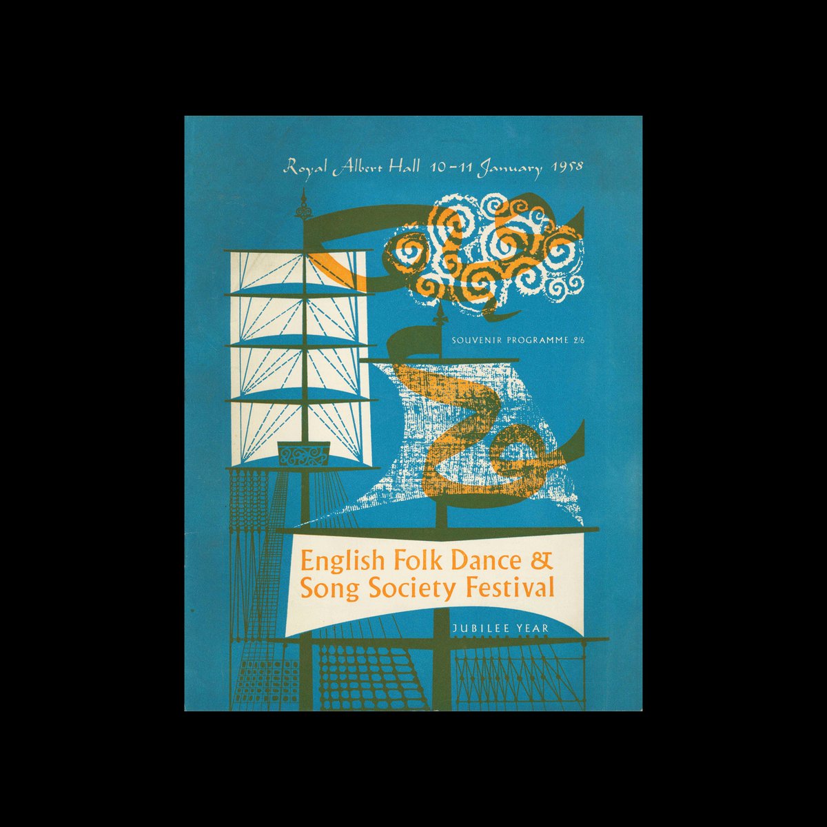 DesignReviewed's tweet image. English Folk Dance &amp;amp; Song Society Festival, Royal Albert Hall, 1958. Cover design by Design Research Unit, Jock Kinneir designreviewed.com/artefacts/engl… #jockkinneir #designresearchunit #graphicdesign