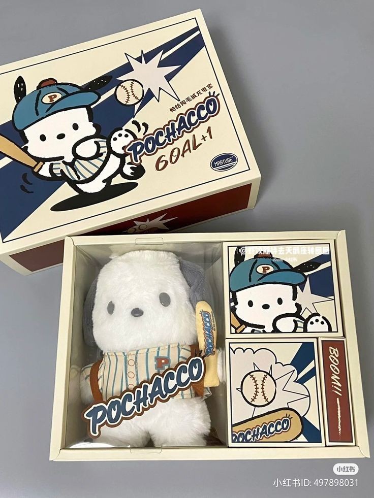 lovesickdoe's tweet image. pochacco baseball plushie