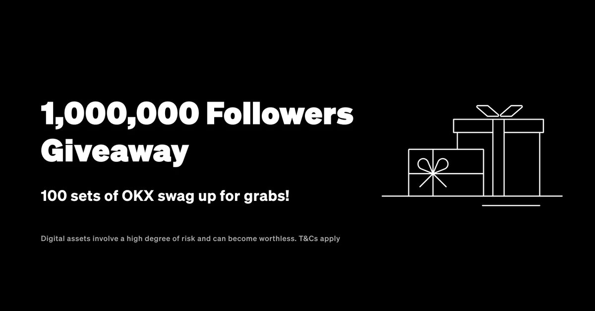 🌟 As promised we're celebrating our 1 million followers milestone by giving away 100 sets of OKX swag! Thanks for being part of this significant milestone with us! ❤️ Claim the limited-edition On-Chain Achievement Token (OAT) to join👇 bit.ly/4apNgdK
