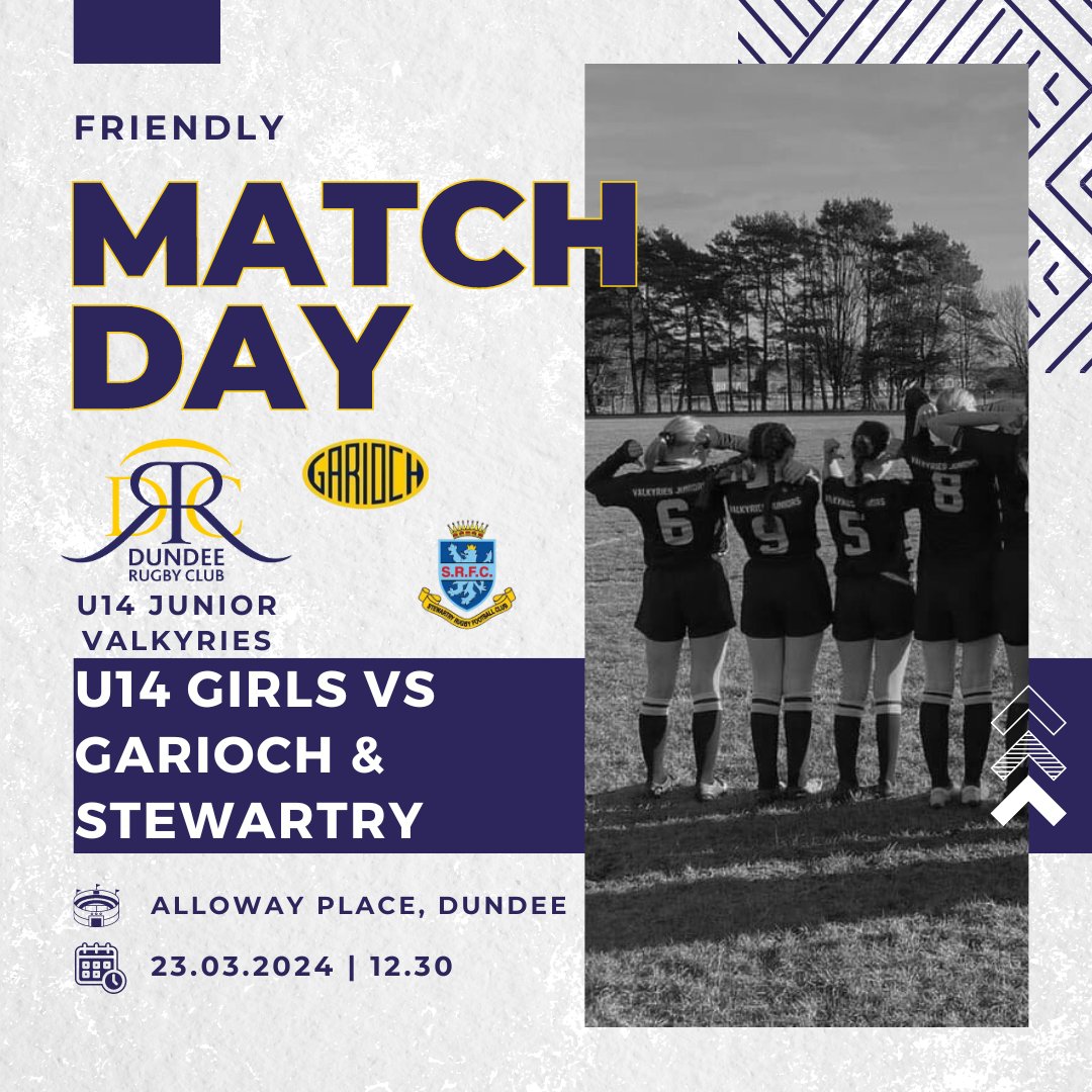 Join us at Dundee Rugby Club today for today's games:
12:30pm: U14 Girls vs. Garioch
1:30pm: U14 Girls vs. Stewartry
2:00pm: 1st XV Women vs. Stewartry
3:00pm: 2nd XV Men vs. Aberdeenshire
Let's show our support! 💪🏉 #DRC #StrongerTogether
