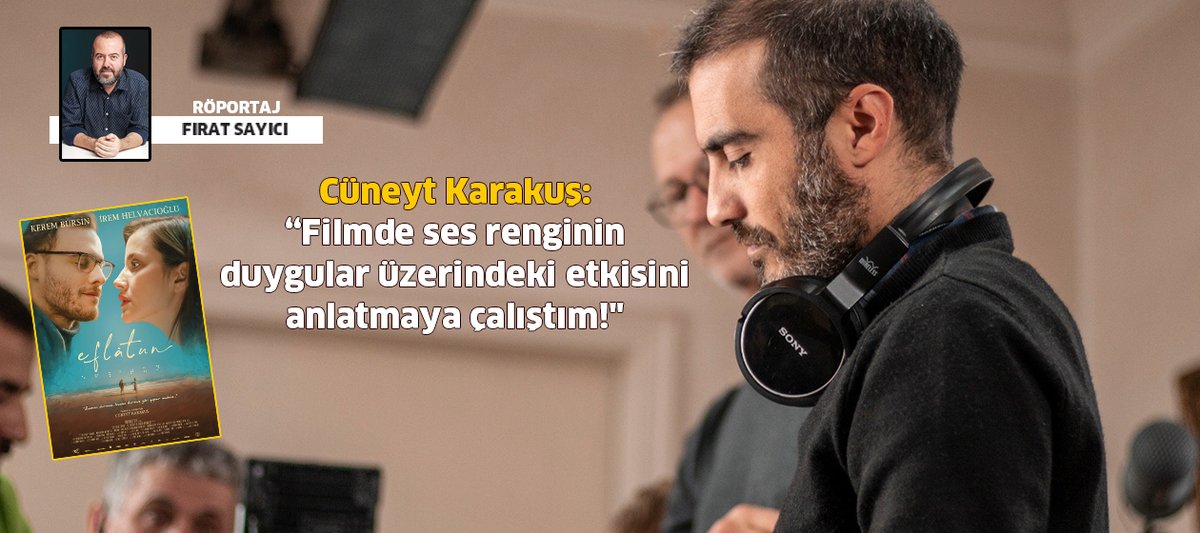 Sinema yazarı Fırat Sayıcı'nın bu hafta vizyona giren "Eflatun" filminin yönetmeni Cüneyt Karakuş'la yaptığı röportaj: "Bu filmde ses renginin duygular üzerindeki etkisini anlatmaya çalıştım!"
populersinema.com/roportaj/cuney…