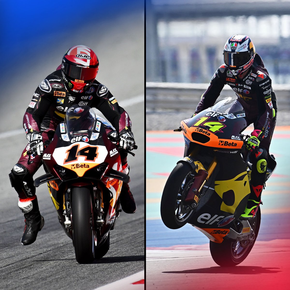 A very busy weekend of racing awaits @ElfMarcVDS Racing Team, with the #WorldSBK #CatalanWorldSBK for @SamLowes_22 and #Moto2 #PortugueseGP for @TonyArbolino! Let’s go team! 🔥 #ELF