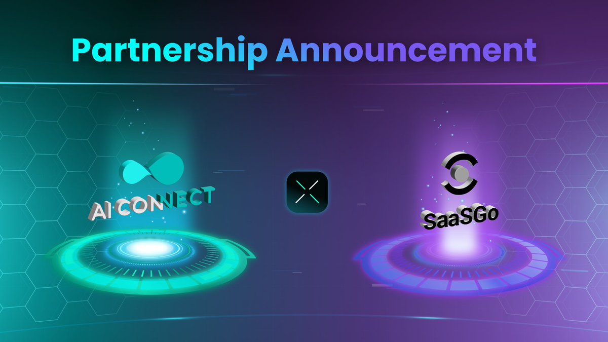 🚀#AIConnect is thrilled to announce a new partnership with @SaaSGoOfficial, the world's first Fiat-DeFi integrated Web3 SaaS platform. 🤝Together, we're unlocking seamless turn-key deployment of Web3 applications, from DeFi to NFTs and GameFi. #GameFi #DeFi #Partnership