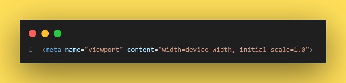 iamatifriaz's tweet image. 💡#HTMLTip
Want to make sure all of your content looks great on any device?
Make sure you use the viewport tag in your HTML document!
This simple tag ensures that your web content adapts appropriately to various screen sizes, enhancing the user experience.