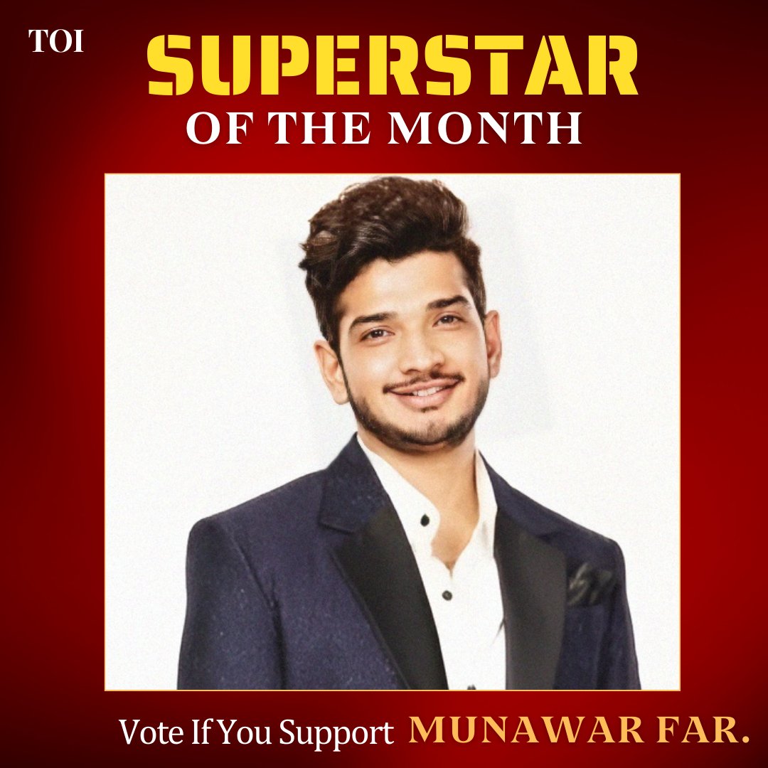 SUPER STAR OF THE MONTH ✴️ Vote if you Support - #MunawarFaruqui ❤️ 1 Like = 1 Point 1 Repost= 5 Points 1 Bookmark= 2 Points 1 Reply = 1 Point Winner Announcement On 23 March At 6PM 🏆