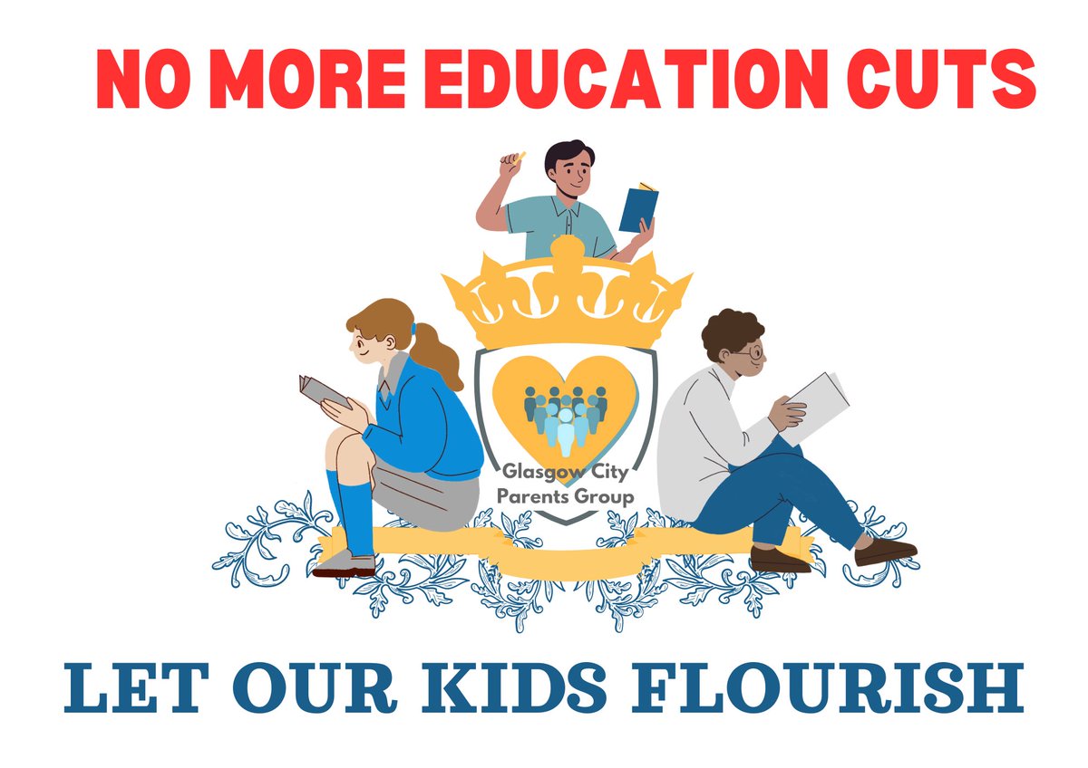 PARENTS, CARERS and PARENT COUNCILS join us to continue our fight in person this time!

📢Join us to stand up against education cuts. 

➡️Tue 26th March 4pm and Thursday 28th March 12.30pm, both at City Chambers. 

Let your voices be heard and  #LetOurKidsFlourish 💛