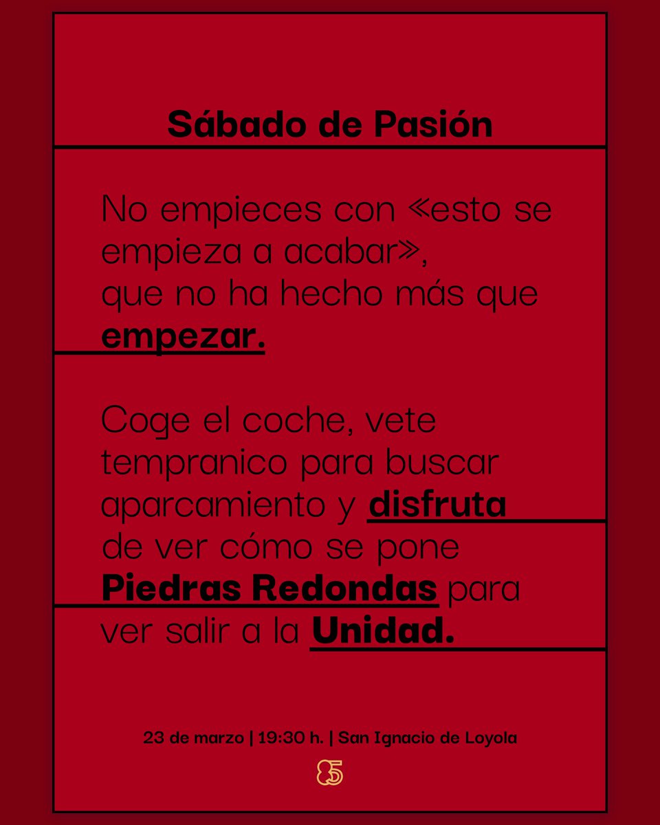 Es #SábadoDePasión y en <a href="/HdadUnidad/">Paz y Unidad</a> lo saben