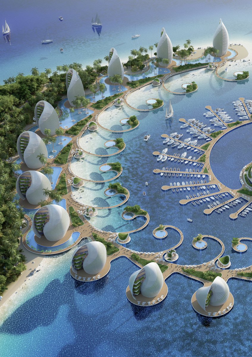 🐚🐚🐚 NAUTILUS ECO-RESORT by @VCALLEBAUT Architectures, 3D Printed Model #architecture #design #Sustainability #hospitality #3dprint #3Dprinting #vincentcallebaut #vincentcallebautarchitectures #resort #hotel #villa #biomimicry #nature #Philippines