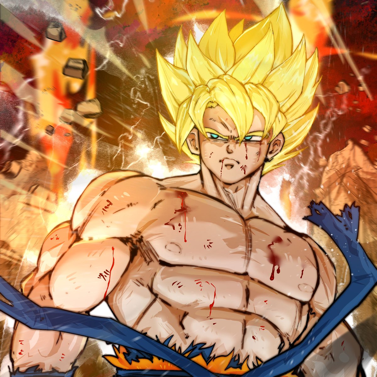 SSJ GOKU #dbzfanart #dbz #goku #animefanart