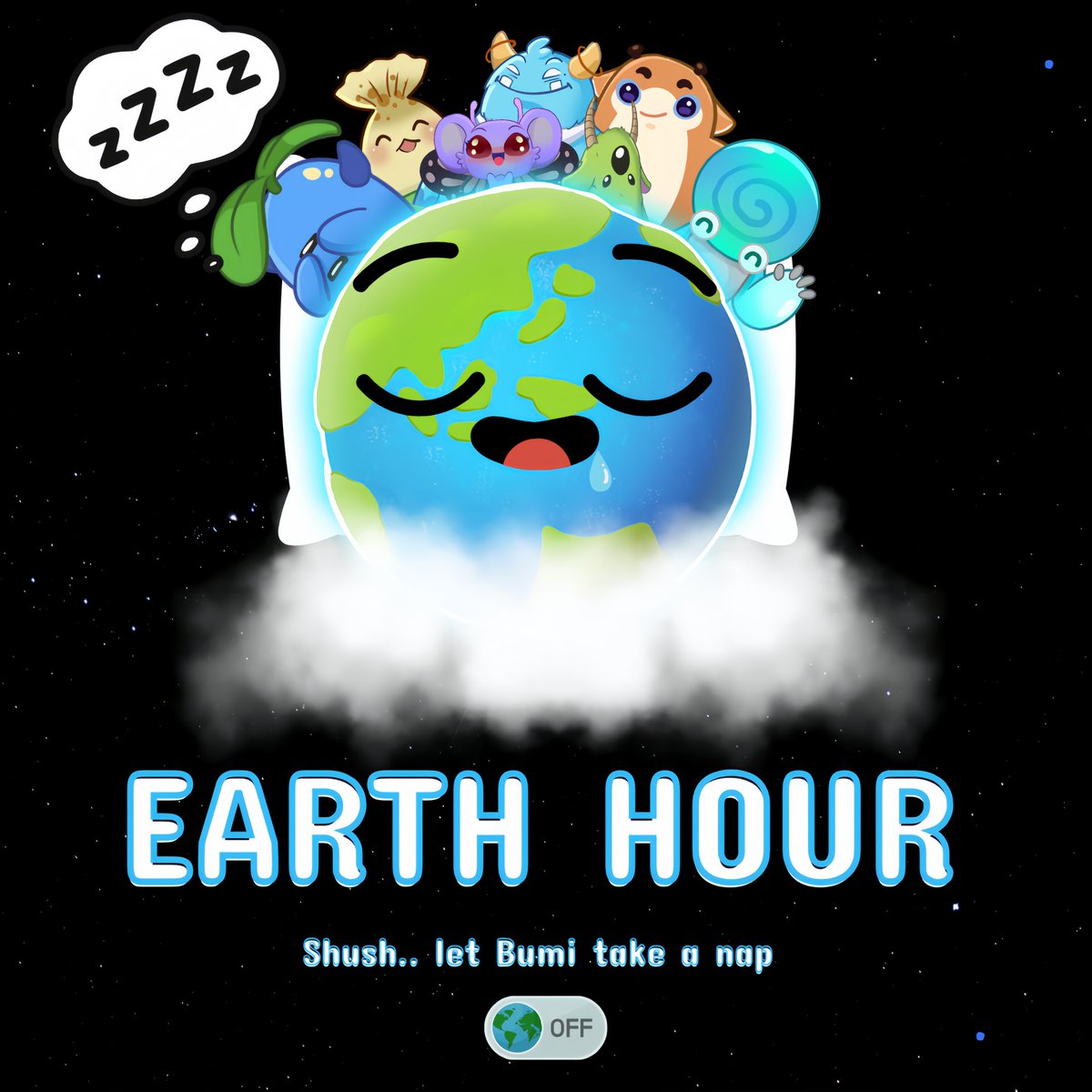 Let's protect what we adore! Switch off your lights and let our planet rest during the #EarthHour , from your local time at 20.30 to 21.30. With love, Bumis 💚🌍 #bumiuniverse #bumimovement #greengaming #buminextstopearth #playing4theplanet #environment #SaturdayMotivation