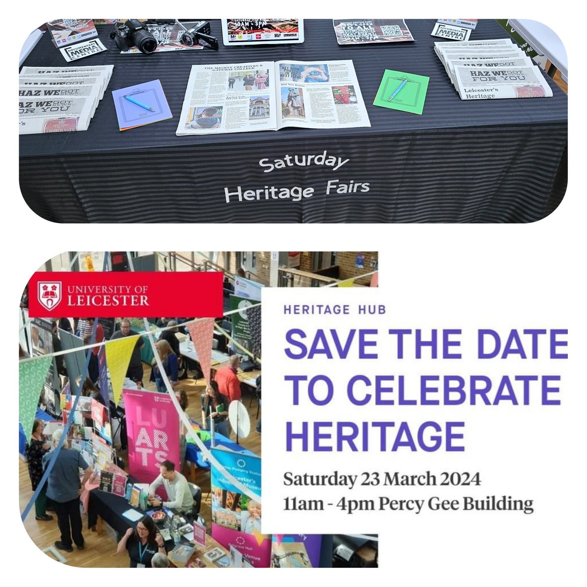 We have a Saturday Heritage Fair table at the University of Leicester's Heritage Hub @uniofleicester event today ....please come along and say hi....just seen the impressive list of exhibitors and it's not to be missed!! Starts at 11am