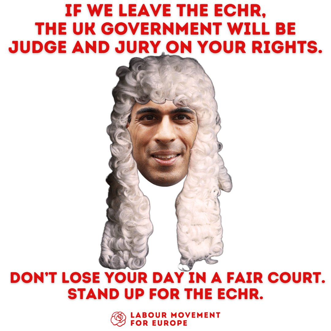 Leaving the ECHR would mean UK citizens have no one to appeal to if their Government mistreated them. Whether left or right, there's no better protection against overbearing state than a right to remedy they can't control. Share and speak up before its too late. #ECHRProtected