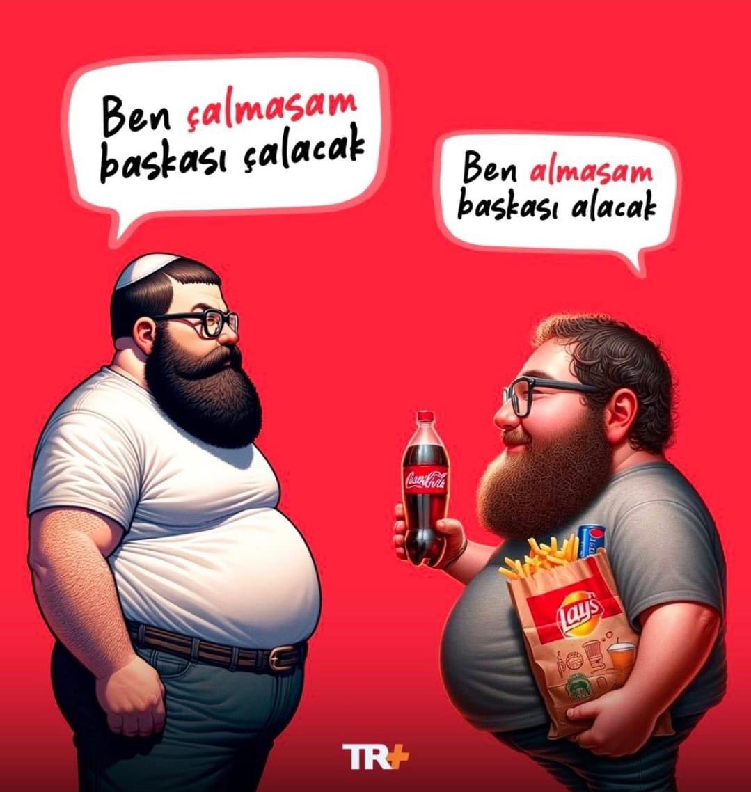 Ben çalmasam başkası çalacak, ben almasam başkası alacak! Tipik Yahudi mantığı ama bizim de pek yabancı olmadığımız bir durum. Maalesef günlük hayatta karşılaştığımız patolojik bir mantık. #CUMARTESİ