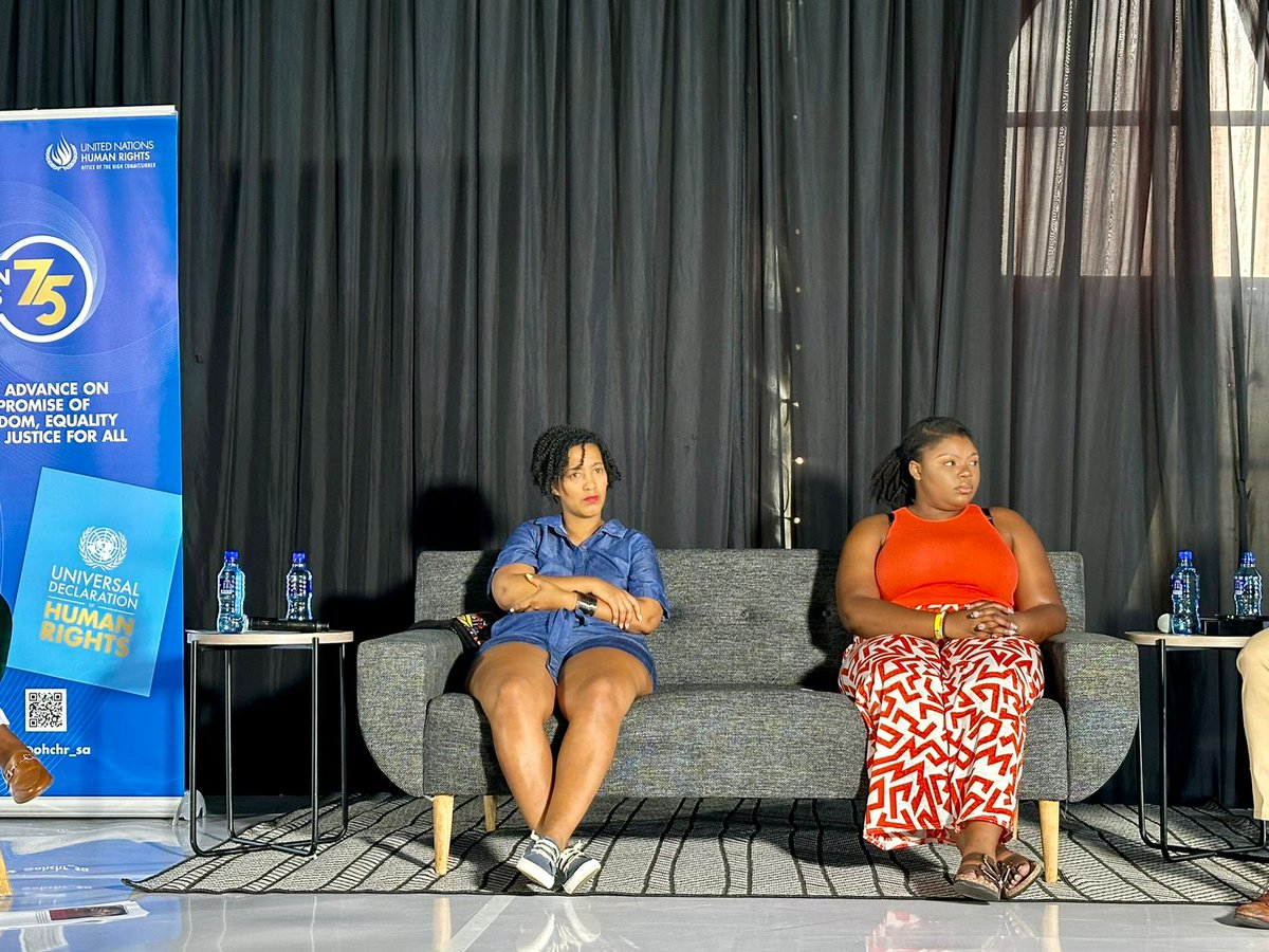 📣Happening Now: Dialogue on dismantling racism in SA's post 30 years democracy at the #HumanRightsFestival @VisitConHill. 

Speakers: @Bonolo_Makgale, @TshepoMadlingo1, @Tessa_Dooms, #SamkeloMkhomi 

#StandUp4HumanRights #FightRacism