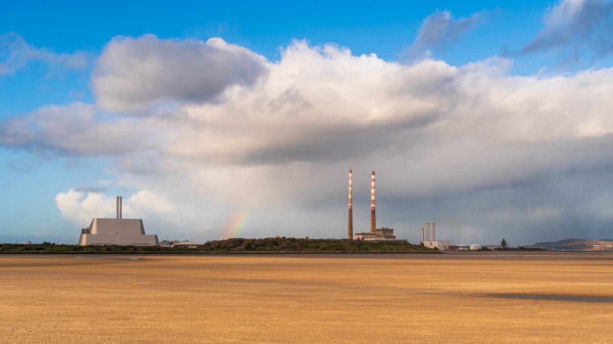 Spring showers on Sandymount Strand.